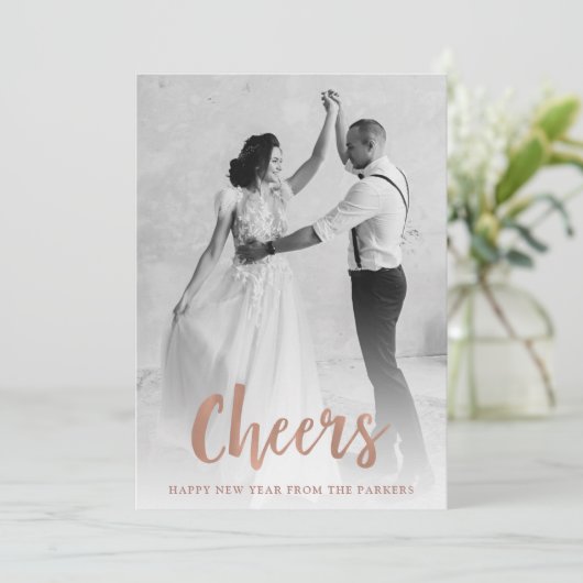 応援 |バラ金ゴールドのおめでとう新年の写真 シーズンカード (スタンド正面)