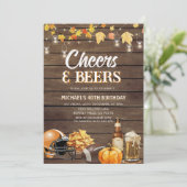 応援&ビアーアダルト男性誕生日アダルトカボチャ 招待状 (スタンド正面)