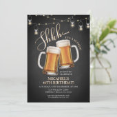 応援&ビアーサプライズ大人40歳の誕生日パーティー 招待状 (スタンド正面)