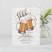 応援&ビアーサプライズ大人40歳の誕生日パーティー 招待状 (スタンド正面)