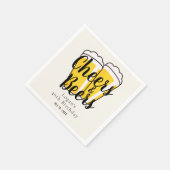 応援&ビアーズアダルト誕生日クリーム スタンダードカクテルナプキン (角)