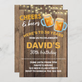 応援&ビアーズアダルト誕生日サプライズマンパーティー 招待状 (正面/裏面)