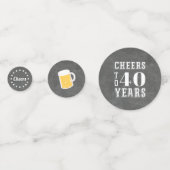 応援&ビアーズマイルストン誕生日カスタムパーティー コンフェッティ (正面)