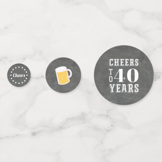 応援&ビアーズマイルストン誕生日カスタムパーティー コンフェッティ (正面)