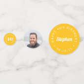 応援&ビアーズマイルストン誕生日カスタムパーティー コンフェッティ (裏面)