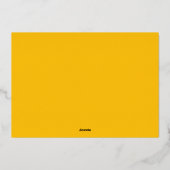 応援&ビアーズマイルストーンバースデーパーティー 箔招待状 (裏面)