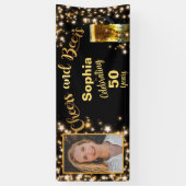 応援&ビアーズ50誕生日スきらめくターズ写真 横断幕 (縦)