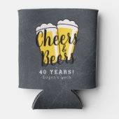 応援&ビーズシャルボードアダルト誕生日 缶クーラー (正面)