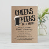 応援&ビーズバースデーパーティークラフト素朴クラフト 招待状 (スタンド正面)