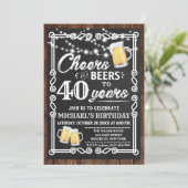 応援&ビールズ誕生日招待状|任意の年齢 招待状 (スタンド正面)