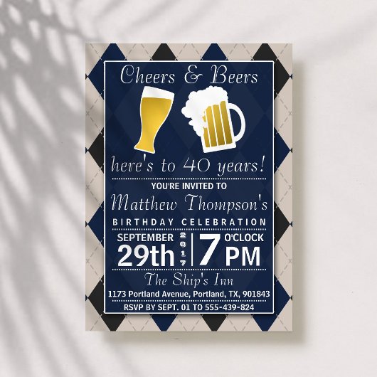 応援&ビールトレンディーネイビーバースデーパーティー 招待状