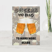応援&ビールブラザー誕生日 カード (正面)