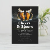 応援&ビールヴィンテージ誕生日 招待状 (スタンド正面)