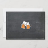 応援&ビール誕生日チョークパーティーフォト招待状 招待状 (裏面)
