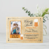 応援&ビール誕生日パーティービアフォト招待状40 招待状 (スタンド正面)