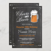 応援&ビール誕生日パーティーANY AGEビール招待状 招待状 (正面/裏面)