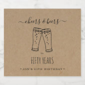 応援&ビール誕生日/記念日パーティー ビールラベル (シングルラベル)