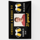 応援&ビール21年誕生日写真記念 横断幕 (縦)