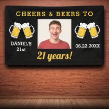 応援&ビール21年誕生日写真記念