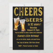 応援&ビール30th誕生日パーティの招待状