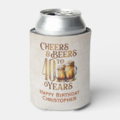 応援&ビール40th誕生日クーラーボックス 缶クーラー (缶正面)