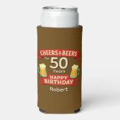 応援&ビール50年ハッピーバースデー名 スリム缶クーラー (Seltzer裏面)