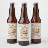 応援&ビール70誕生日 ビールラベル (ボトル)