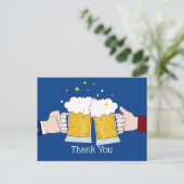 応援、ビール、ビールサンキューカード インビテーションポストカード (スタンド正面)