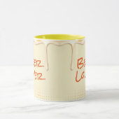 応援&ビール – ビール愛好家のためのおもしろマグカップ マグカップ (中央)