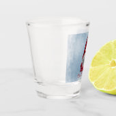 応援 |ブラック&レッドプレイドホリデー小妖精や小人 ショットグラス (左)