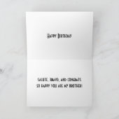 応援、ブラボ、おめでとう誕生日兄弟 カード (内部)