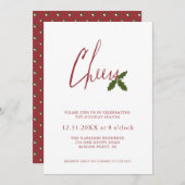 応援&ホリーホリデーパーティー招待状 招待状 (正面/裏面)