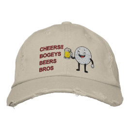 応援!!ボギーズビーズブロスゴおもしろいルフ 刺繍入りキャップ