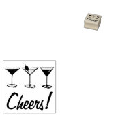 応援!マルティニマンハッタンコスモカクテルグラス ラバースタンプ (押印)