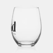 応援 |ミニマルカスタム大学院名 ステムなしワイングラス (左)