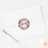 応援!🌻💗🌹メドウ開花コレクション ラウンドシール (封筒)