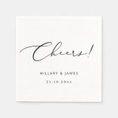 応援!モダンエレガント結婚書 スタンダードカクテルナプキン (正面)