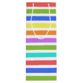 応援!ワイカラフルンストライプのバッグ ワインギフトバッグ (裏面)