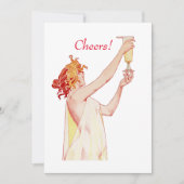 応援、乾杯、招待 招待状 (正面)