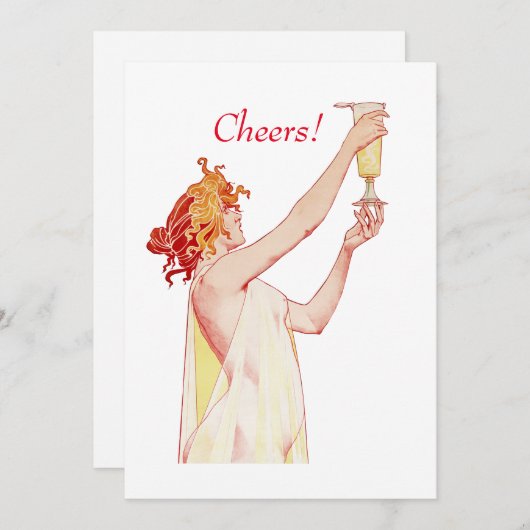 応援、乾杯、招待 招待状 (正面/裏面)