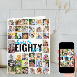応援～八十年写真コラージュ80誕生日 カード