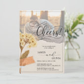 応援!写真パーソナライズされた素朴結婚の 招待状 (スタンド正面)