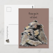 応援・回復, 癌, 喪失 ハグするクマ ポストカード (正面/裏面)