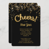 応援!大晦日の黄金箔気球 招待状 (正面/裏面)
