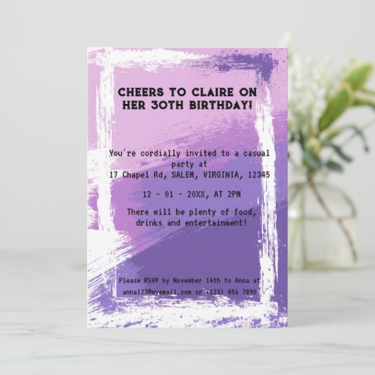 応援（女性） 招待状 (スタンド正面)