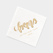 応援 – 年末年始の手入力金ゴールド 箔ナプキン (左)