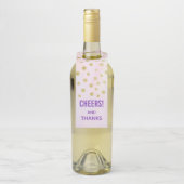 応援!感謝していと金ゴールドフェイク紙吹雪 ボトルネックタグ (ボトル)