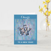 応援!新年に向けて!心からの新年の抱負 カード (黄色い花)