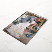 応援!新年結婚したの写真 箔シーズンカード (回転した状態)