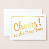 応援！新年！ 箔カード (封筒付き正面)